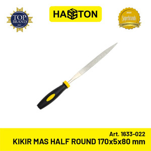 [EZM.1191120] Hasston Kikir Emas Diamond Permata Half Round 170x5x80 mm (1633-022)