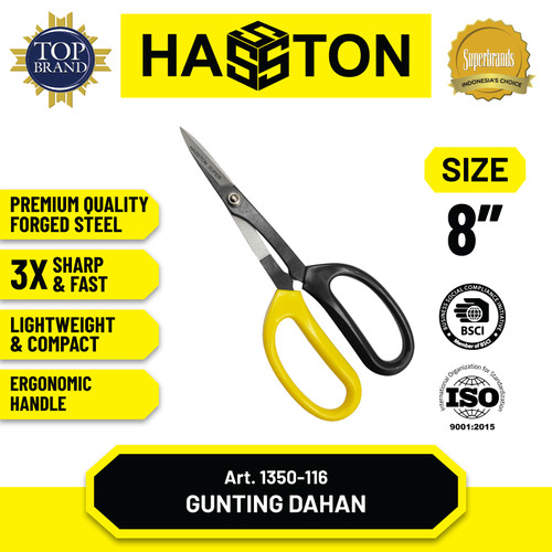 [EZM.1190453] Hasston Gunting Bunga Lancip 8" (1350-116)