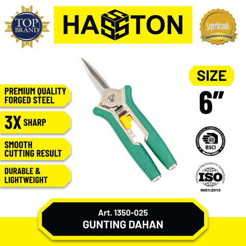 [EZM.1190464] Hasston Gunting Taman Kepala Lurus 6" (1350-025)