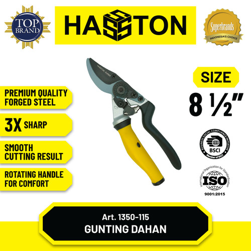 [EZM.1190466] Hasston Gunting Dahan Bunga Auto-Rotating Handle (1350-115)