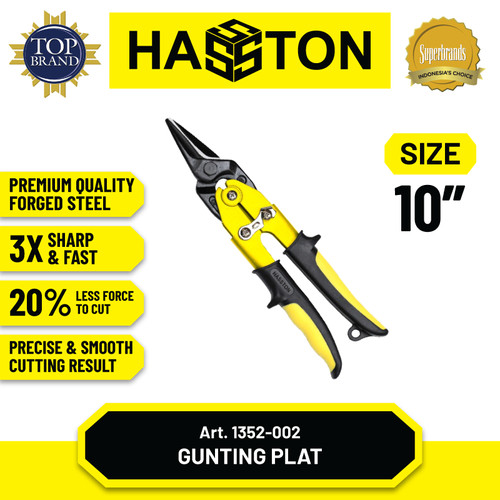 [EZM.1190468] Hasston Gunting Plat Besi CRV Lurus 10" (1352-002)