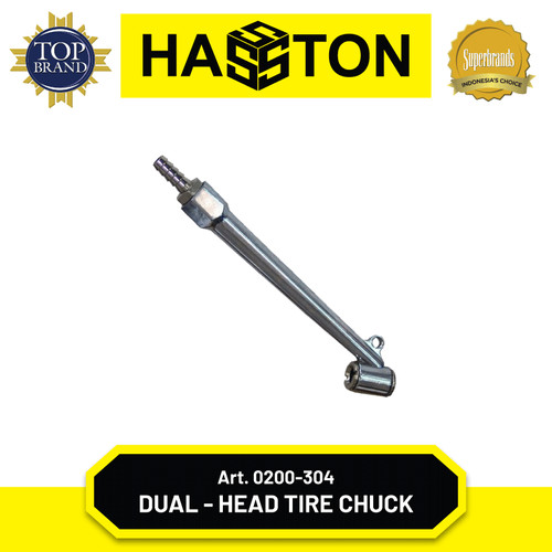 [EZM.1190473] Hasston Dual-Head Tire Chuck / Kepala Inflator Pengisi Angin Ban (0200-304)
