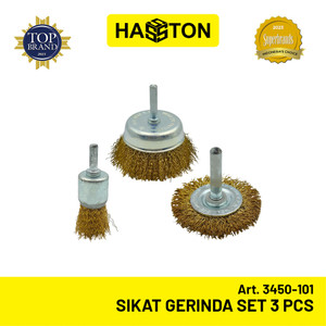 [EZM.1191143] Hasston Sikat Baja Gerinda Set 3 pcs / Mini Cup Brush Wire (3450-101)