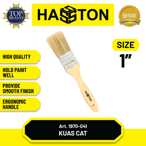 [EZM.1190493] Hasston Kuas Cat Gagang Kayu / Brush Paint / Kuas Cat Tembok (1970)