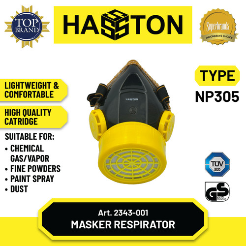 [EZM.1190497] Hasston Masker Hidung Engkel + Obat / Chemical Respirator (2343-001)