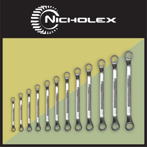 [EZM.1190509] NICHOLEX Kunci Ring 12 pcs / Kunci Double Ring (6-32mm) (1650-012)