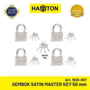 [EZM.1190512] Hasston Gembok Satin 50mm (4Pcs) / Safety Padlock Master Key(1920-007)
