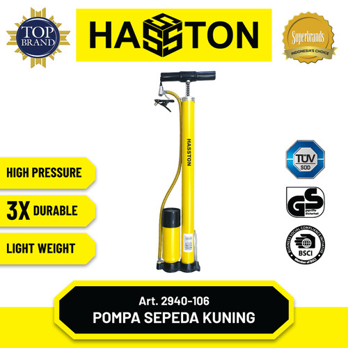 [EZM.1191178] Hasston Pompa Sepeda Tabung With Meter (2940-106)