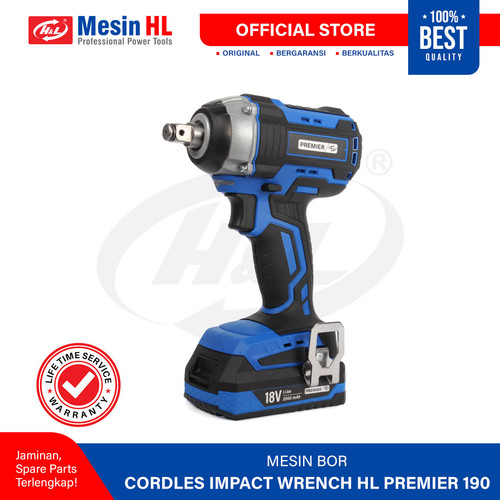 [EZM.8600208] HL Mesin Pembuka Baut / Cordless Impact Wrench Premier CIW-190