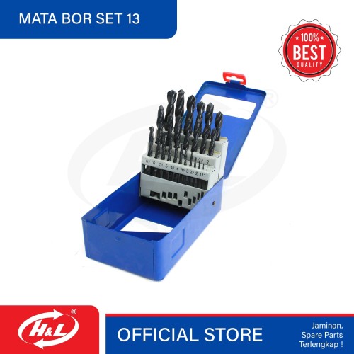 [EZM.8600842] HL Mata Bor Besi HSS SET 1-13 mm 25pcs