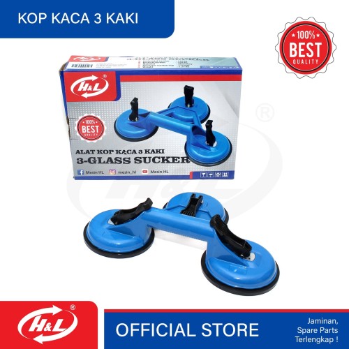 [EZM.8600893] HL Kop Kaca 3 Kaki / 3 Glass Sucker (Triple)