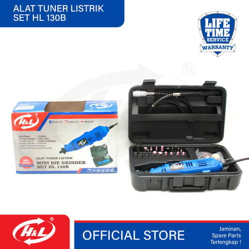 [EZM.8600930] HL Mesin Gerinda Bor Tuner / Mini Die Grinder SET HL 130 B