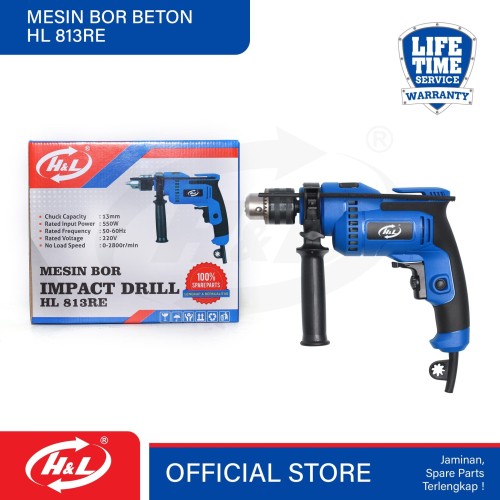 [EZM.8600952] HL Mesin Bor Beton 13mm / Impact Drill HL 813RE
