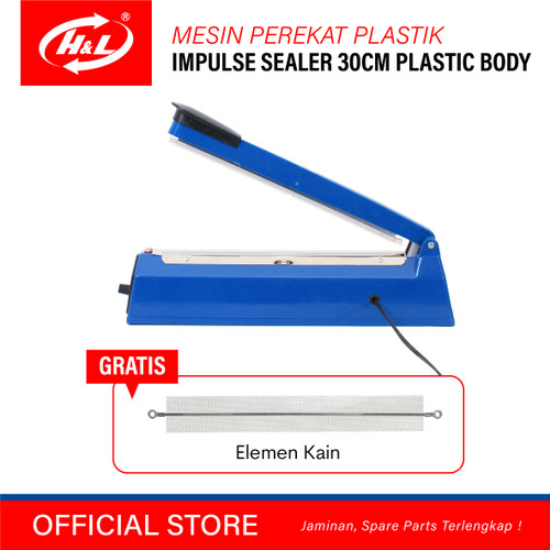 [EZM.8600967] HL Mesin Press Plastik / Impulse Sealer 30cm Body Plastik
