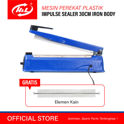 [EZM.8600968] HL Mesin Press Plastik / Impulse Sealer 30cm Body Besi