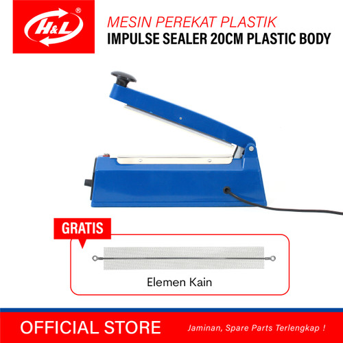 [EZM.8600969] HL Mesin Press Plastik / Impulse Sealer 20cm Body Plastik