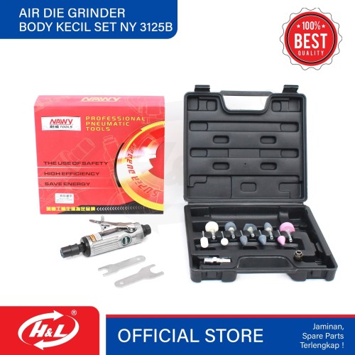 [EZM.8600976] HL Mesin Gerinda Angin Air Die Grinder Body Kecil Set Nawy 3125B