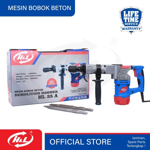 [EZM.8600990] HL Mesin Bobok Beton / Demolition Hammer HL35A