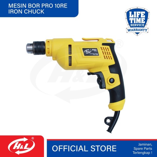 [EZM.8600991] HL Mesin Bor Tangan / Electric Drill Pro 10RE (Iron Chuck)