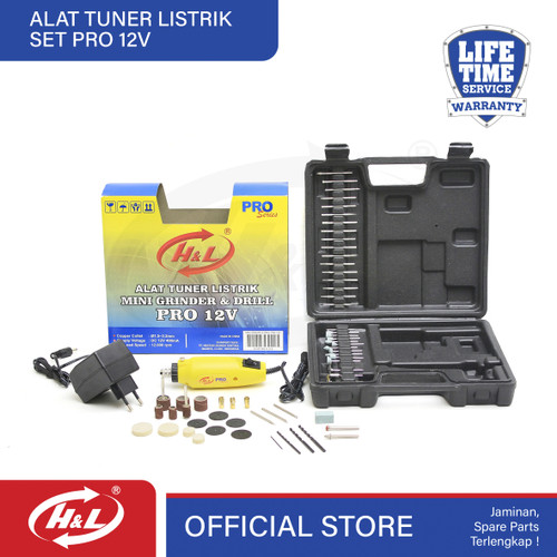 [EZM.8600996] HL Alat Tuner Listrik / Mini Die Grinder & Drill Set PRO 180B