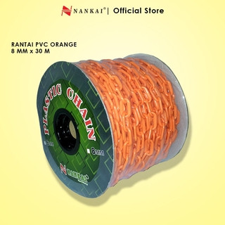 [EZM.8700047] RANTAI PVC 8 MM X 30 METER WARNA ORANGE NANKAI