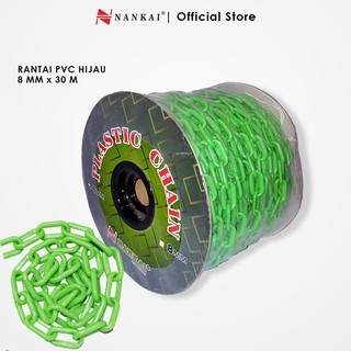[EZM.8700048] RANTAI PVC 8 MM X 30 METER WARNA HIJAU NANKAI