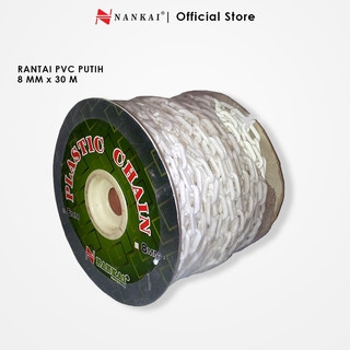 [EZM.8700050] RANTAI PVC 8 MM X 30 METER WARNA PUTIH NANKAI