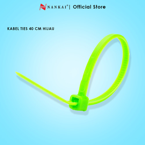 [EZM.8700102] Kabel Ties Hijau ukuran 40 cm - isi 100 pcs Nankai