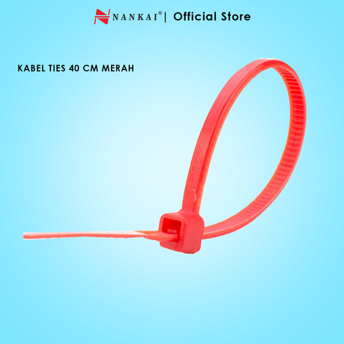[EZM.8700104] Kabel Ties Merah ukuran 40 cm - isi 100 pcs Nankai