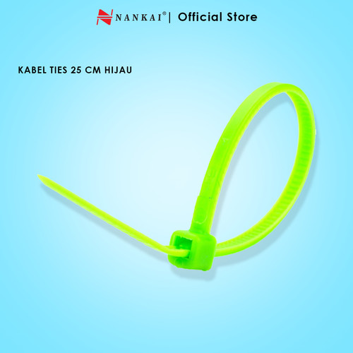 [EZM.8700110] Kabel Ties Hijau ukuran 25 cm - isi 100 pcs Nankai