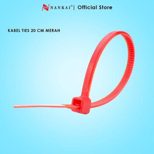 [EZM.8700117] Kabel Ties Merah ukuran 20 cm - isi 100 pcs Nankai