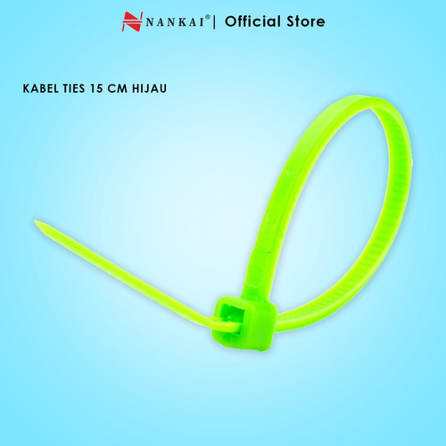[EZM.8700119] Kabel Ties Hijau ukuran 15 cm - isi 100 pcs Nankai