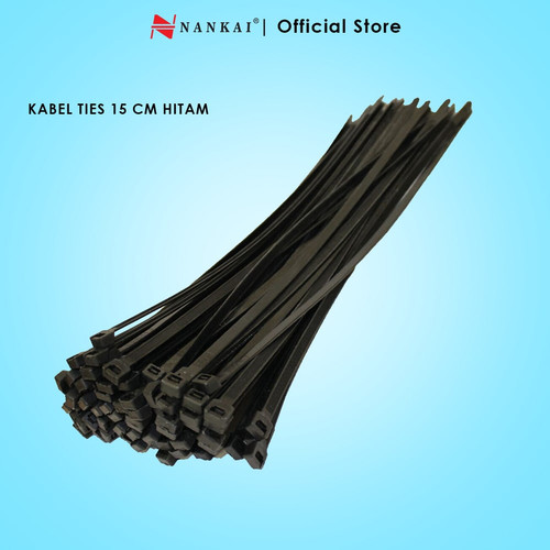 [EZM.8700131] Kabel Ties Hitam ukuran 15 cm - isi 100 pcs Nankai