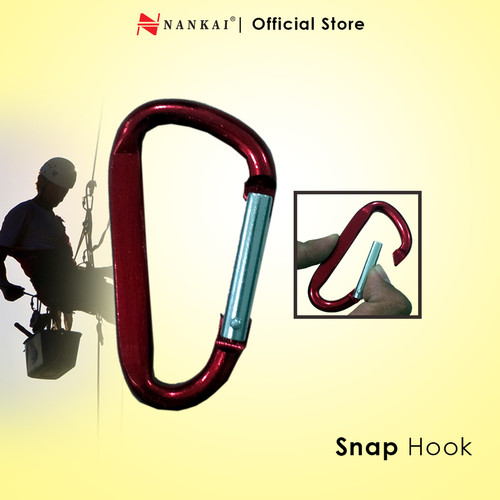 [EZM.8700237] Gantungan Kunci Carabiner 6x60(5 pcs) Merah Nankai