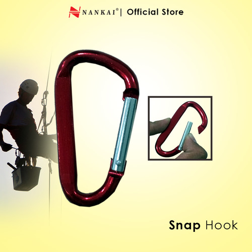 [EZM.8700241] Gantungan Kunci Carabiner 7x70(5pcs) Merah Nankai