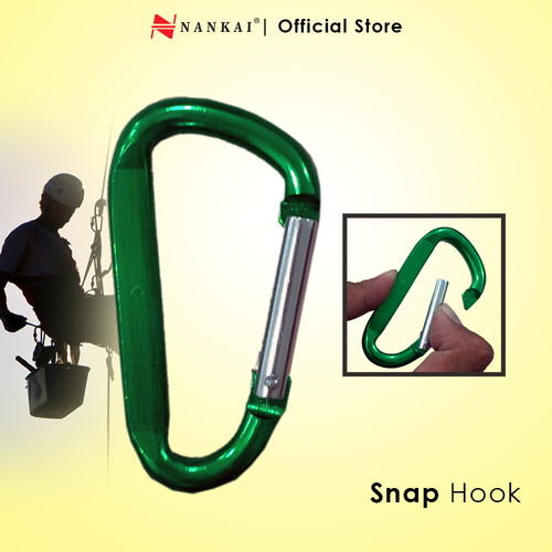 [EZM.8700242] Gantungan Kunci Carabiner 8x80(5pcs) Hijau Nankai