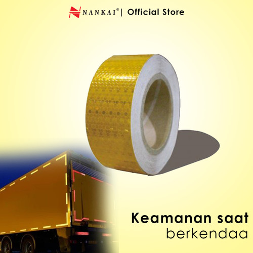 [EZM.8700276] Stiker Reflektor Kuning 2" x 45 Meter Nankai
