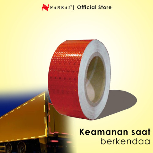 [EZM.8700277] Stiker Reflektor Merah 2" x 45 Meter Nankai