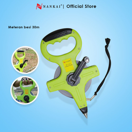 [EZM.8700353] Meteran Tancap Plat Besi 30 Meter Nankai