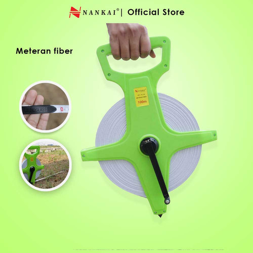 [EZM.8700354] Meteran Tancap Fiber 100 Meter Nankai