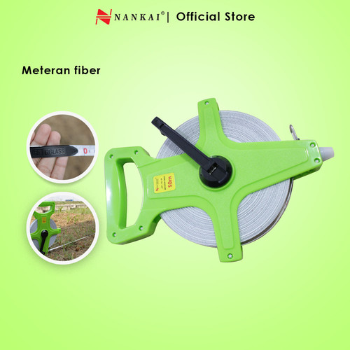 [EZM.8700355] Meteran Tancap Fiber 50 Meter Nankai