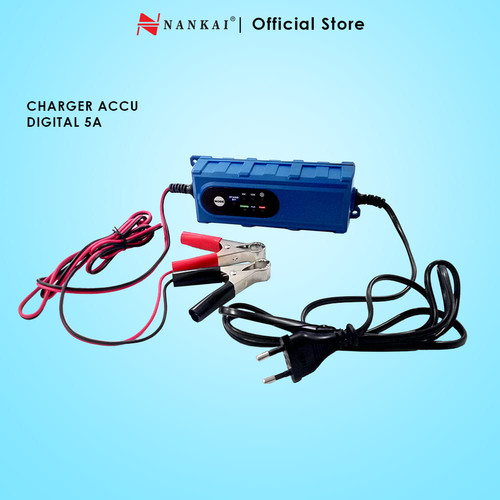 [EZM.8700507] Charger Aki Motor / Mobil Digital 5A Nankai