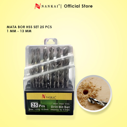 [EZM.8700542] Mata Bor Besi HSS Set 25 Pcs Nankai