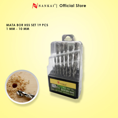 [EZM.8700543] Mata Bor Besi HSS Set 19 Pcs Nankai