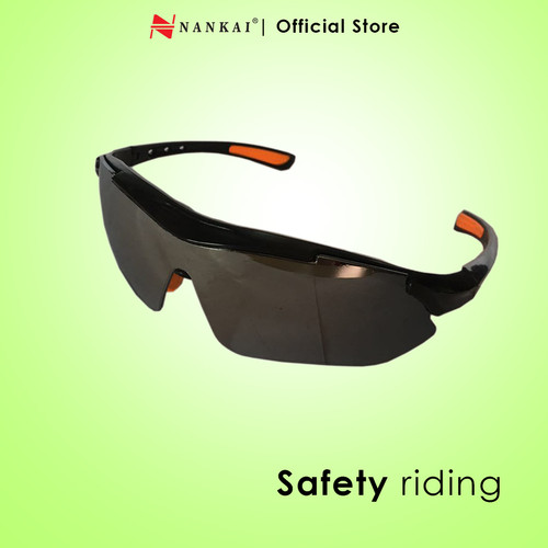 [EZM.8700571] Kacamata Safety Sepeda Sporty Hitam Nankai