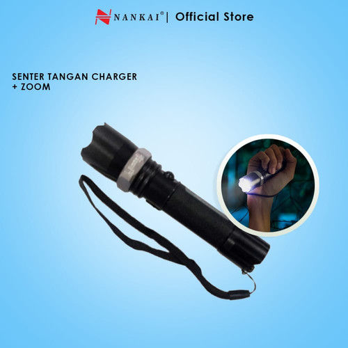 [EZM.8700574] Senter Tangan LED ZOOM + Charger Nankai