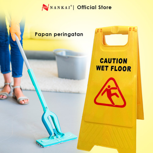 [EZM.8700604] Papan Peringatan Lantai Licin / Wet Floor Sign Nankai