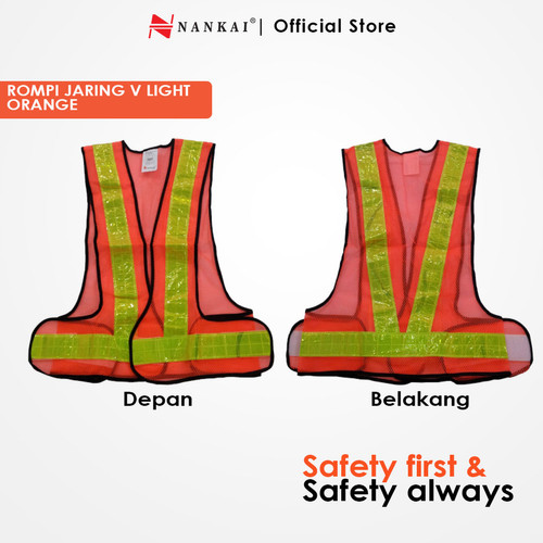 [EZM.8700620] Rompi Safety Proyek / Pengaman Jaring V Orange Nankai