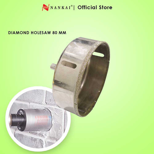 [EZM.8700668] Nankai Mata Bor Pembolong Kaca / Diamond Holesaw 80Mm