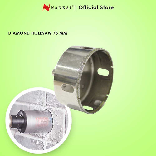 [EZM.8700669] Nankai Mata Bor Pembolong Kaca / Diamond Holesaw 75Mm
